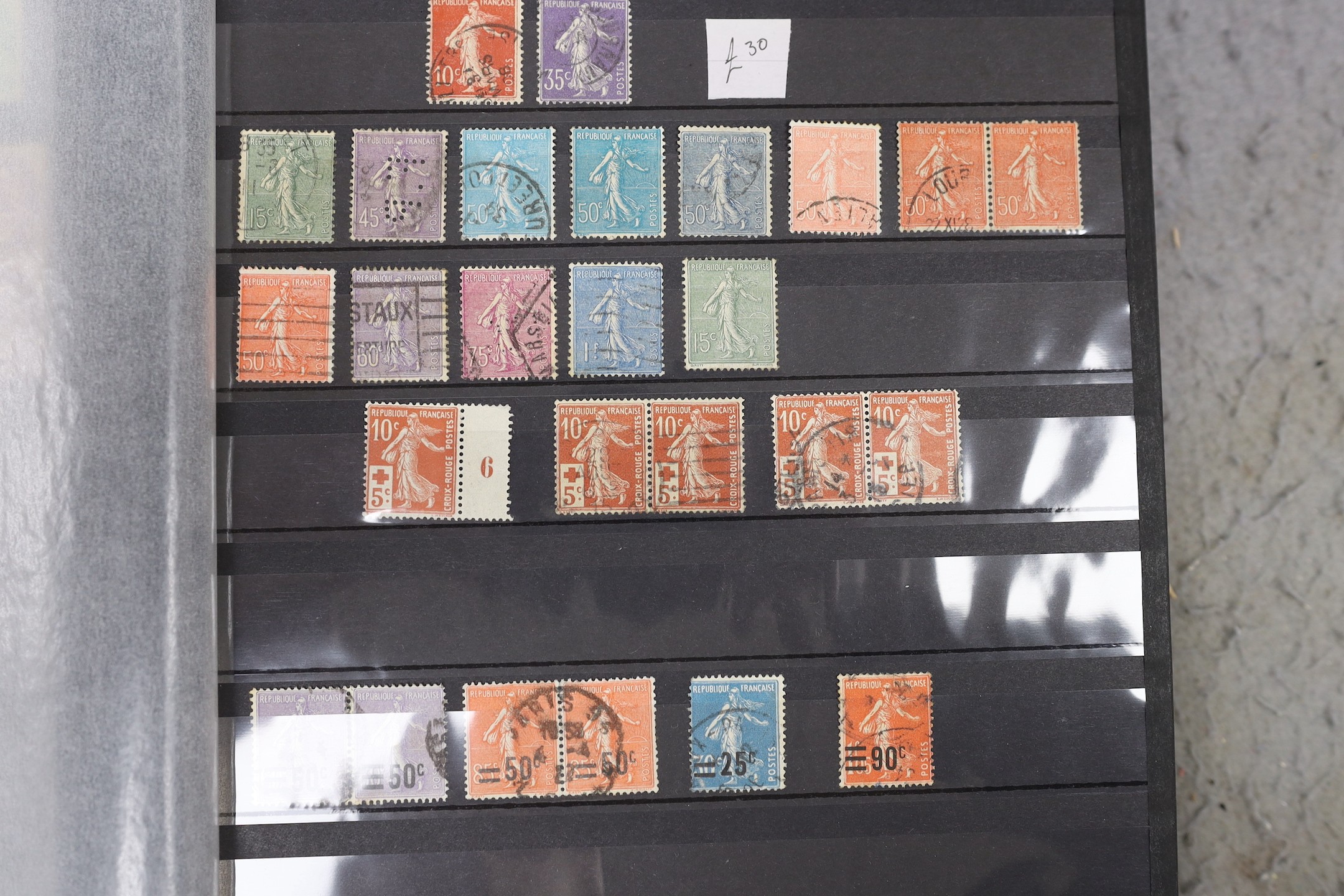 An album of mainly early French stamps